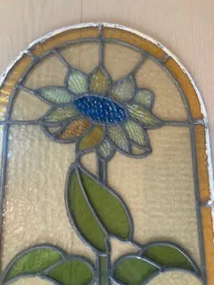 Onbekend - 5 authentieke Glas-in-Loodramen uit de jaren 1920-1930 kopen? Bied vanaf 350!