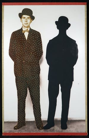 Ossip - Gemengde techniek op hout en papier, Twee Heren (Zeer Groot) kopen? Bied vanaf 50!