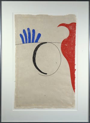 Tiddo Nieboer - Houtsnede op Japans papier, Zonder titel - Ingelijst (Groot) kopen? Bied vanaf 1!