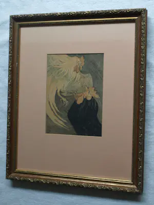 Theo van Hoytema - Ingelijste kleurlithografie “Vechtende Hanen” uit de kalender 1907 kopen? Bied vanaf 40!