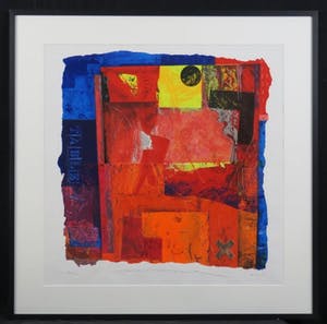 Jos Verwiel - Zeefdruk, Portokali - Ingelijst (Groot) (Galerieprijs €1295) kopen? Bied vanaf 50!