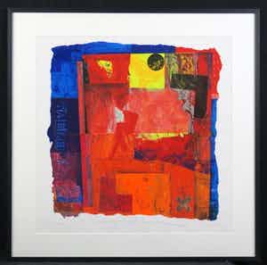 Jos Verwiel - Zeefdruk, Portokali - Ingelijst (Groot) (Galerieprijs €1295) verkocht voor € 50!