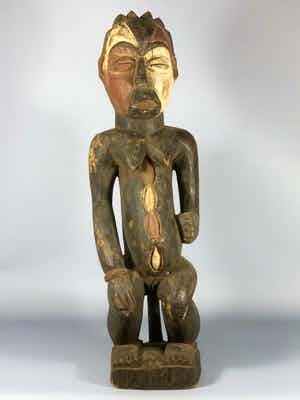 Yoruba - 171215 - Tribal used African Yoruba statue - Nigeria verkocht voor € 65!