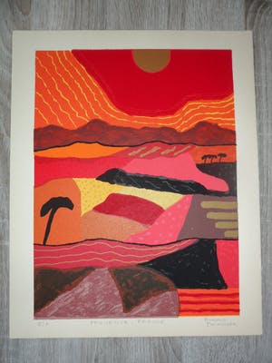 Ronald Boonacker - Zeefdruk, titel, "Provence, France ". kopen? Bied vanaf 45!