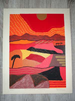 Ronald Boonacker - Zeefdruk, titel, "Provence, France ". verkocht voor € 45!