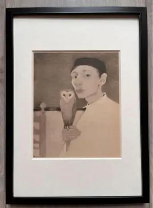 Jan Mankes - Originele Heliogravure Zelfportret met Uil 1923 kopen? Bied vanaf 195!