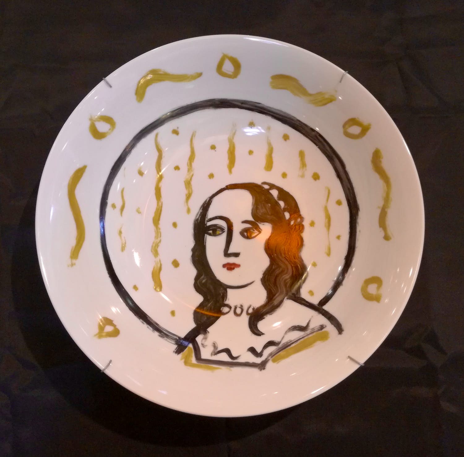 Judith Stolker - (Wand-) bord handbeschilderd, gesigneerd verkocht voor € 1!