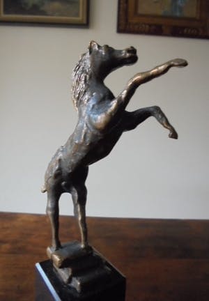 Ruurd Hallema - steigerend paard-prachtig patina kopen? Bied vanaf 175!