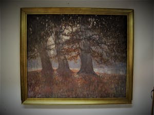 Niet of onleesbaar gesigneerd - Belgisch Impressionistisch-Luministisch olieverf "Ochtend in het Park" kopen? Bied vanaf 10!