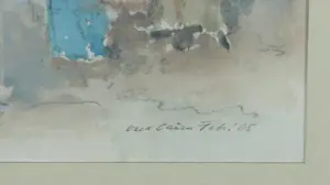 Jan Miechels - Aquarel, Oud Caïro - Ingelijst kopen? Bied vanaf 1!