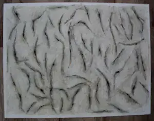 Stef Jurrien - Tekening: Compositie met verticale en licht gebogen lijnen - 1998 kopen? Bied vanaf 75!