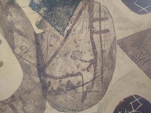 Kees Okx - Triptique Astrale - grote ets 1965 kopen? Bied vanaf 1!