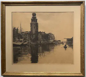 Willem Witsen - handgesigneerde ets | 'Oude Schans III' | 1913 (INGELIJST) kopen? Bied vanaf 700!