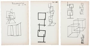 Siep van den Berg - Lot van drie abstracte composities kopen? Bied vanaf 1!