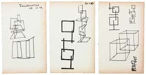 Siep van den Berg - Lot van drie abstracte composities verkocht voor € 1!