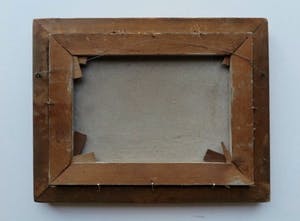 Niet of onleesbaar gesigneerd - Stadsgezicht Singel A'dam met bootjes en Lutherse kerk - Gesigneerd: W. van Dam kopen? Bied vanaf 10!