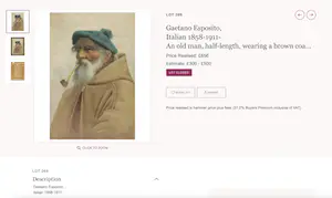 Gaetano Esposito - "Hoofd van een Italiaanse Visser" kopen? Bied vanaf 175!