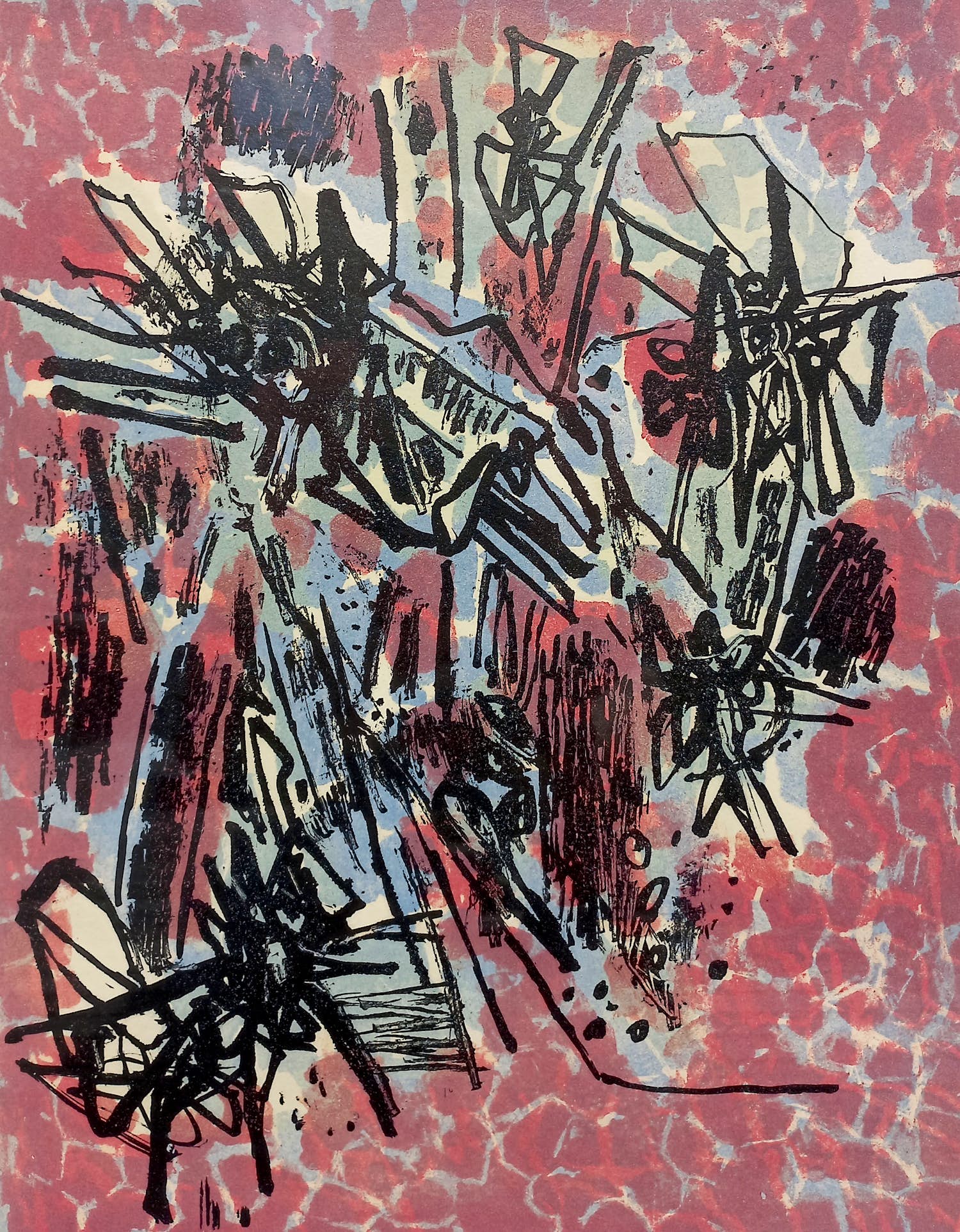 Corneille - Vol allègre des oiseaux, litho (mooi ingelijst) kopen? Bied vanaf 395!