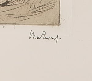 Willem de Zwart - Ets, Z.T. Landschap kopen? Bied vanaf 20!