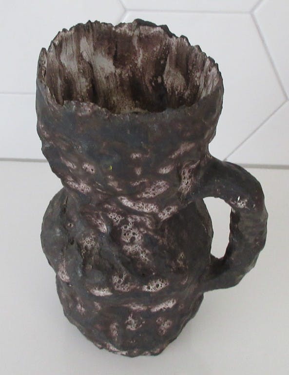 Niet of onleesbaar gesigneerd - Jaap Visser - Grillige vormgegeven Unica vaas kopen? Bied vanaf 1!