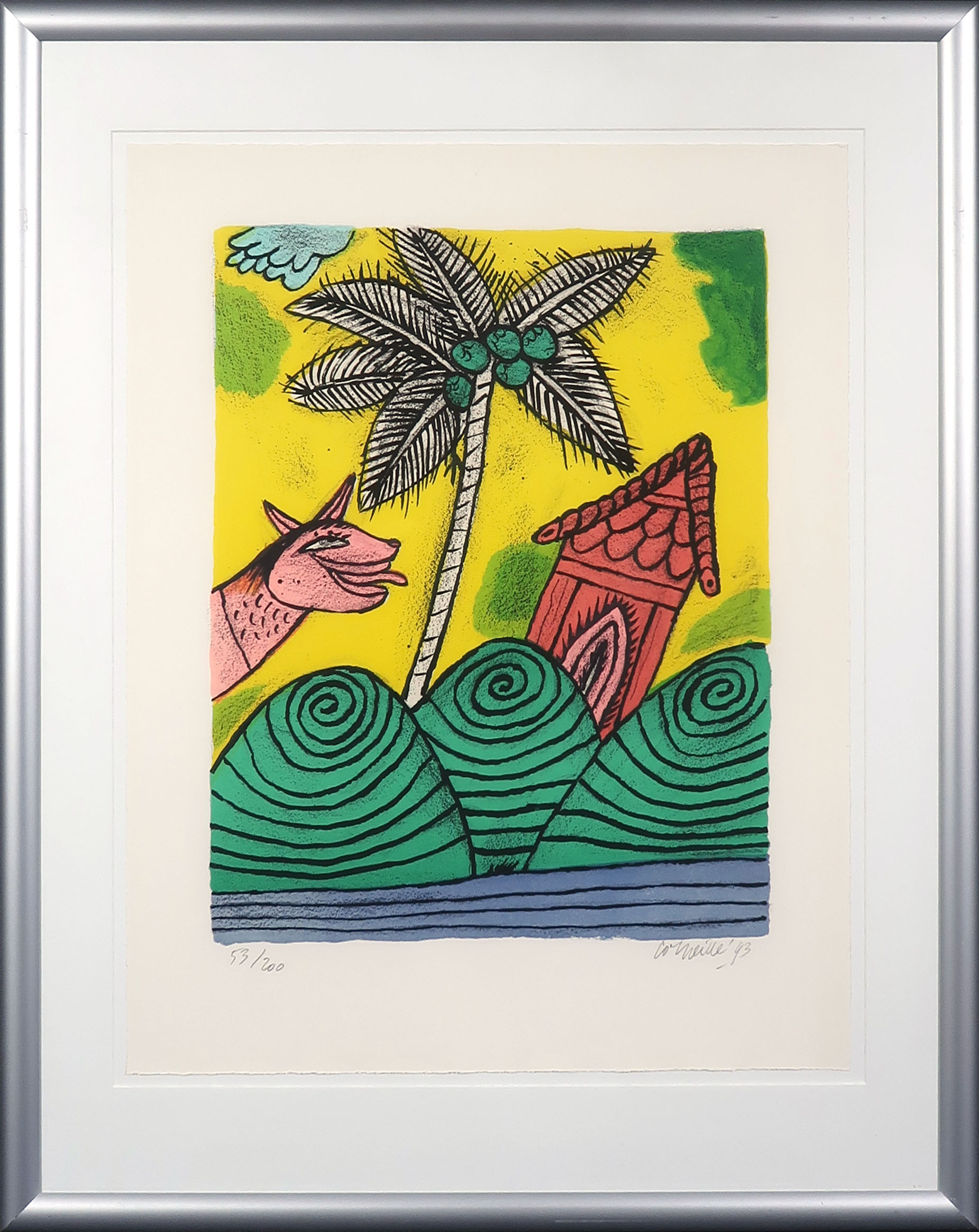 Corneille - Zeefdruk, Memoire de Bali - Ingelijst kopen? Bied vanaf 140!