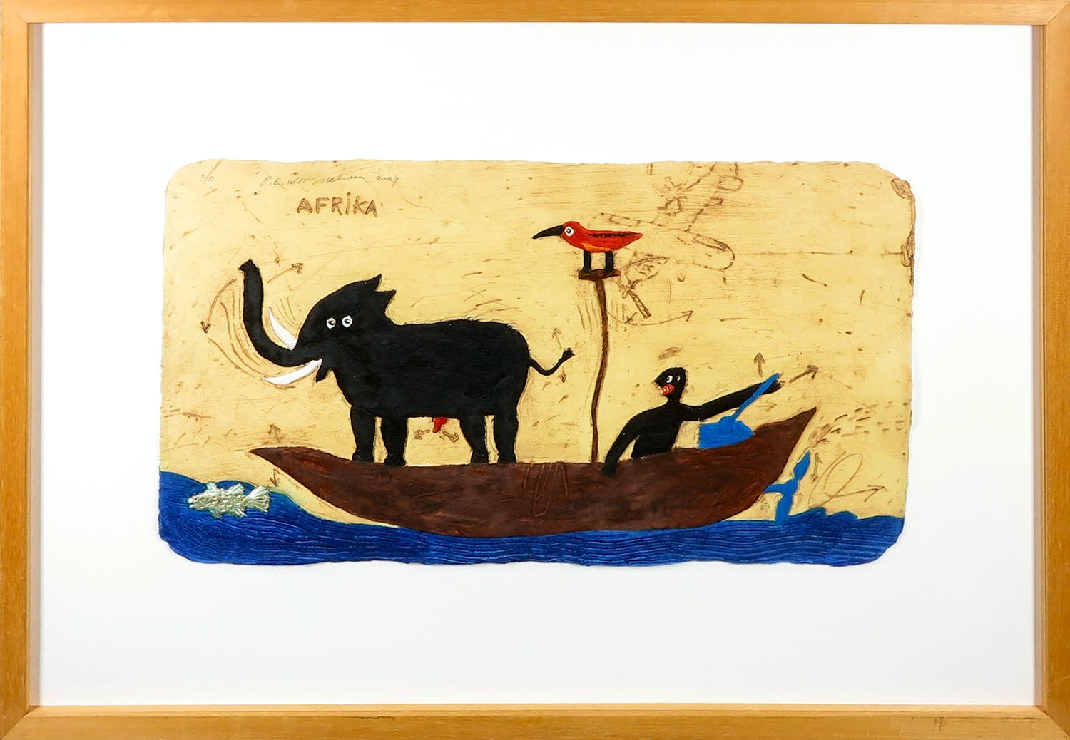 Raymond Waydelich - Carborundum, Afrika - Ingelijst kopen? Bied vanaf 120!