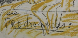 Armando Bergallo - Krijttekening, Jean Prodromides - Ingelijst kopen? Bied vanaf 1!