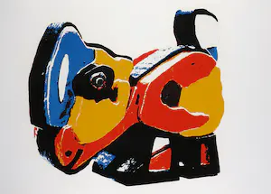 Karel Appel - Zeefdruk, De Kip - Ingelijst kopen? Bied vanaf 1!