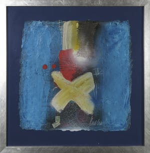 Theo Koster - Zeefdruk en collage, Zonder titel - Ingelijst kopen? Bied vanaf 35!