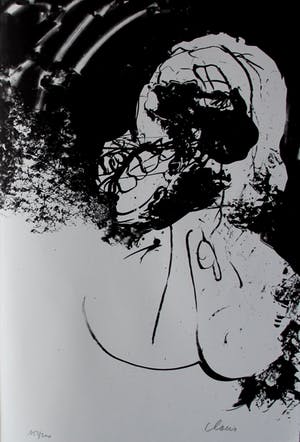 Hugo Claus - Litho met gedicht: Winter I kopen? Bied vanaf 75!