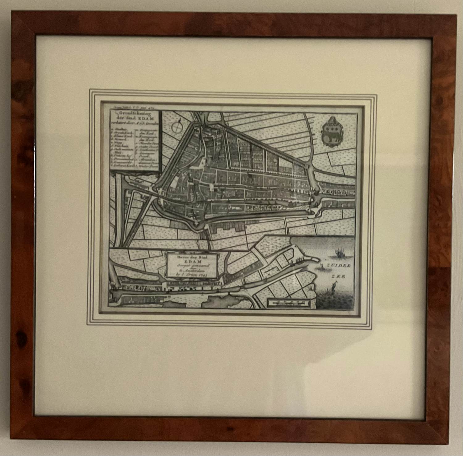 Isaac Tirion - Plattegrond van Edam kopen? Bied vanaf 50!