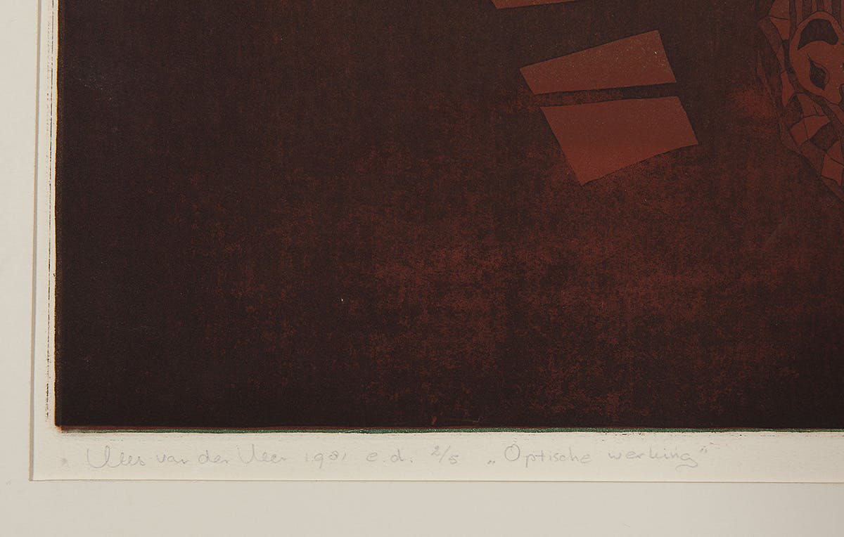 Cees van der Veer - Optische Werking - Ets op papier - gesign. l.o. - oplage: 2/5 - BKR Gouda kopen? Bied vanaf 10!