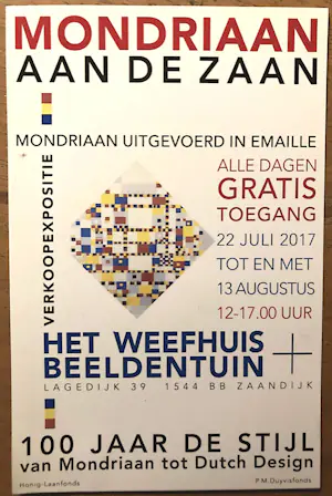 Piet Mondriaan - Composition C, with Gray and Red, emaille op metaal (unica) kopen? Bied vanaf 395!