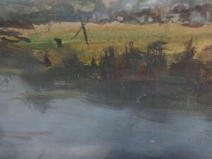 Adriaan Terhell - Adriaan C. Terhell (onder pseudo C. de Zeeuw): Aquarel Hollandse polderlandscha kopen? Bied vanaf 50!