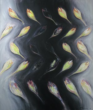 Wim de Bruin - Acryl op doek, Ritme met tulpen (Groot) kopen? Bied vanaf 1!