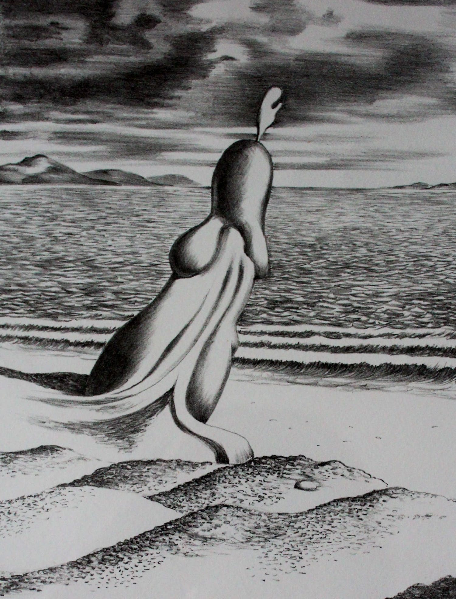 Joop Moesman - Ingelijste litho: Windkracht 8 - 1984 (nette lijst) verkocht voor € 175!