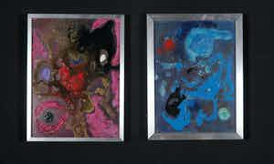 Bitia Rosendor - Lot van twee olieverf op board verkocht voor € 35!