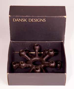 Jens Quistgaard - Jens Quistgaard for Dansk Design - kandelaar in originele doos - gemerkt -1955 verkocht voor € 1!