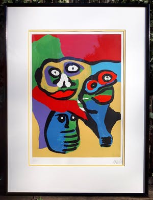 Karel Appel - Caracas, zeefdruk (netjes ingelijst, groot) kopen? Bied vanaf 1495!