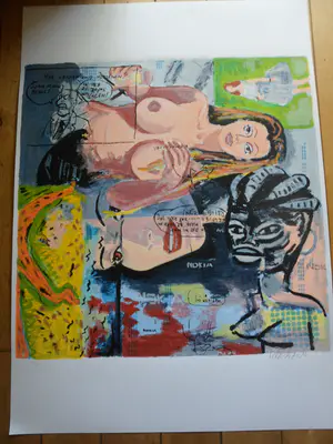 Buy Peter Klashorst - Zeefdruk. Titel, "Turn Around Elisa".? Bid from 50!