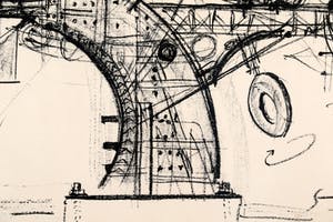 Jean Tinguely - Lithografie in zwart kopen? Bied vanaf 675!