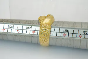 Massief 18 krt geel gouden Surinaamse vriendschaps-ring - herenmodel - kopen? Bied vanaf 460!