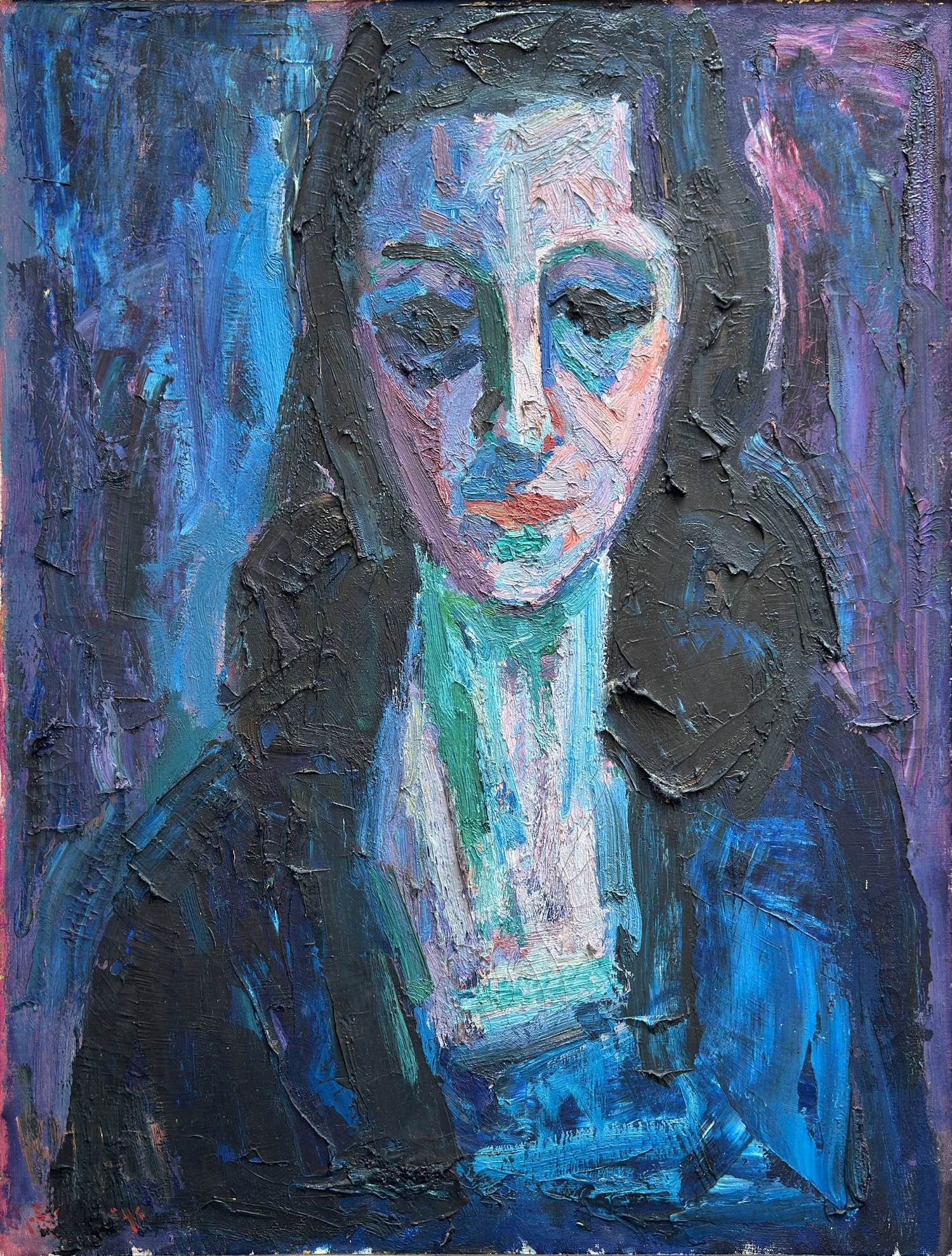 Karel Bleijenberg - Olieverf op doek, Portret - Ingelijst. kopen? Bied vanaf 895!