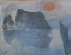 Arnold Smith - Olieverf op doek, Mistige morgen - Ingelijst kopen? Bied vanaf 150!