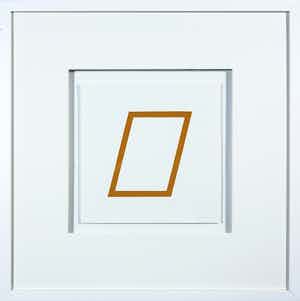 Sol LeWitt - Zeefdruk, Uit de serie 'Five Geometric Figures in Five Colors' - Ingelijst verkocht voor € 1!
