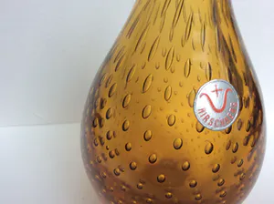Hirschberg - Vintage Ambergele vaas met luchtbellen kopen? Bied vanaf 65!