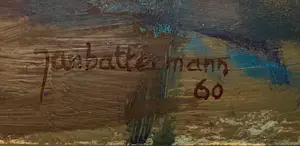 Jan Battermann - Olieverf: vrouwenfiguur - 1960 kopen? Bied vanaf 175!