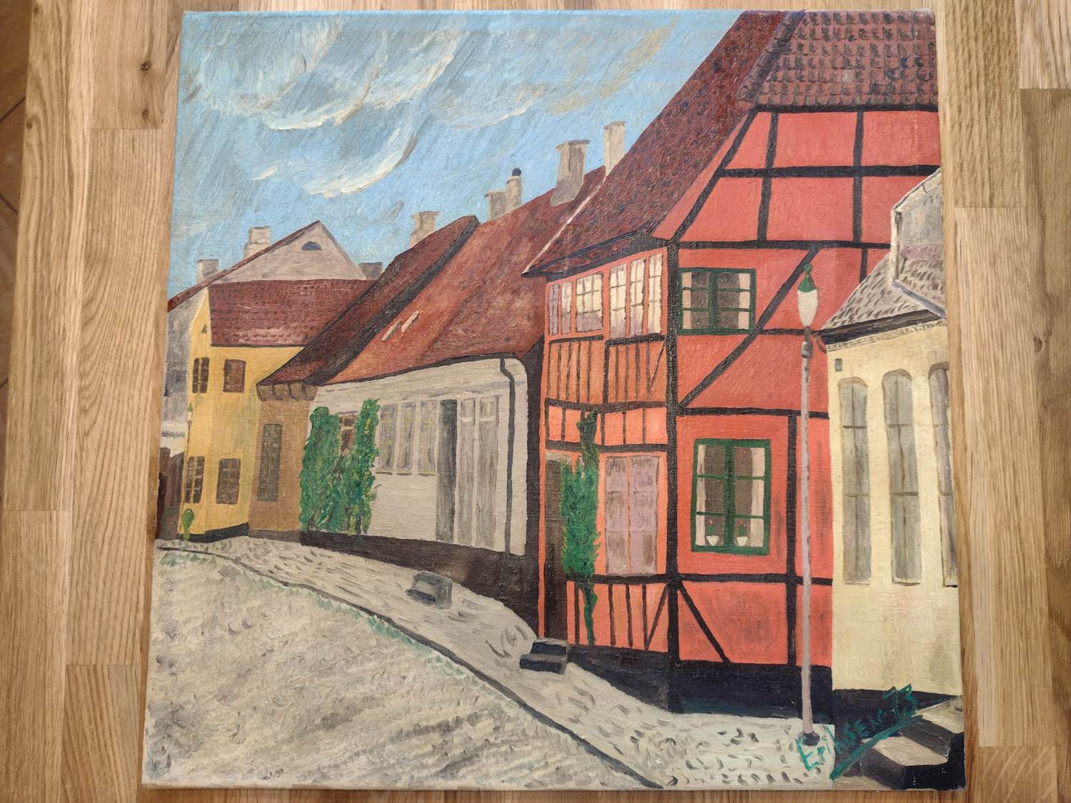 Sigurd Alf Eriksen - Onbekende titel, stadsstraat, 1973 kopen? Bied vanaf 11!