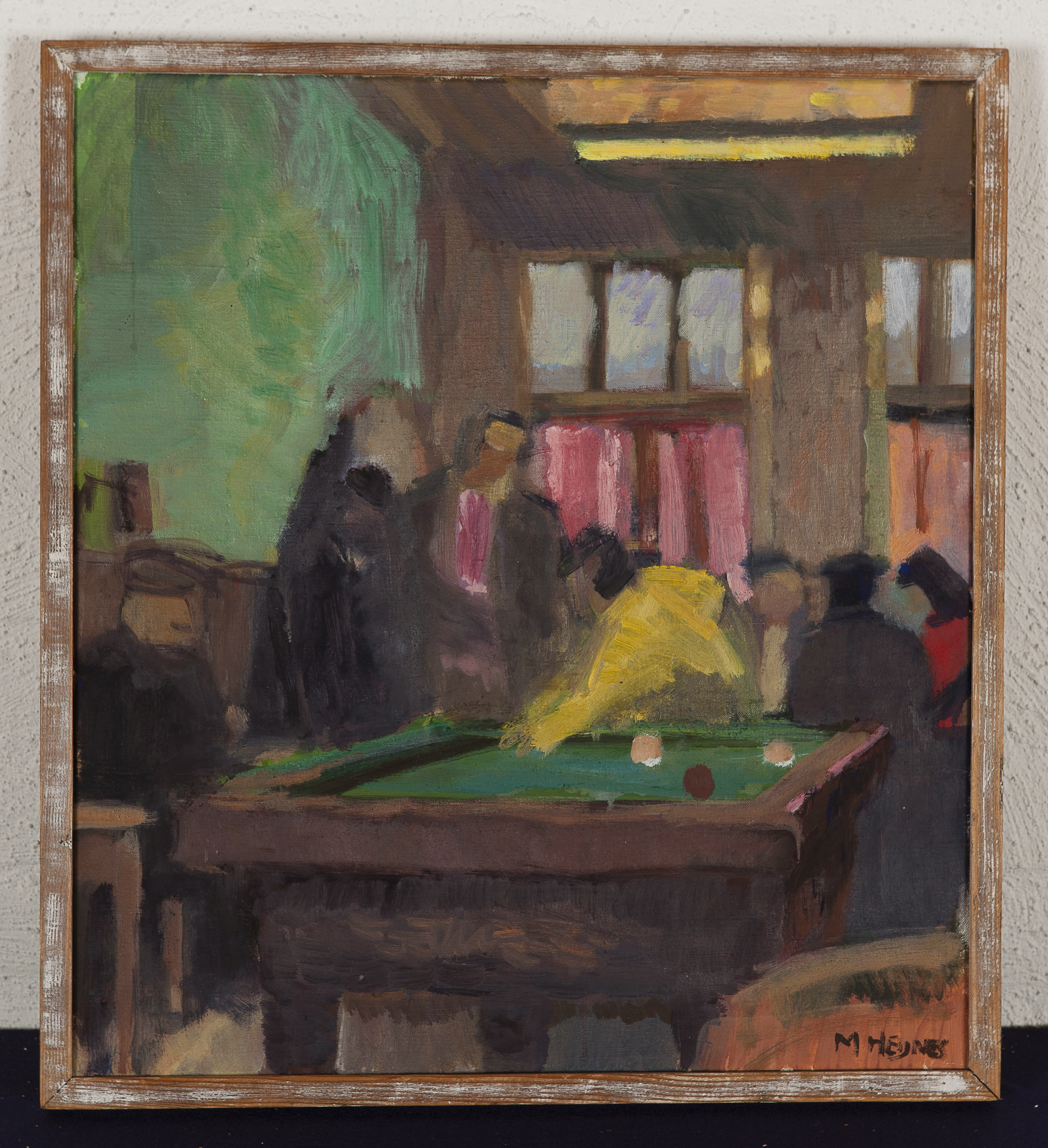 Marius Heijnes - Koffiehuis - Olieverf op doek - gesigneerd r.o. - BKR Amsterdam - 1978 kopen? Bied vanaf 75!