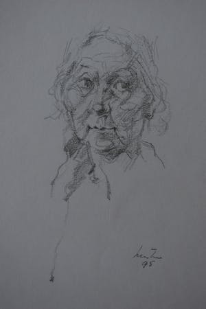 Joop Liesker - Portret oudere dame kopen? Bied vanaf 35!